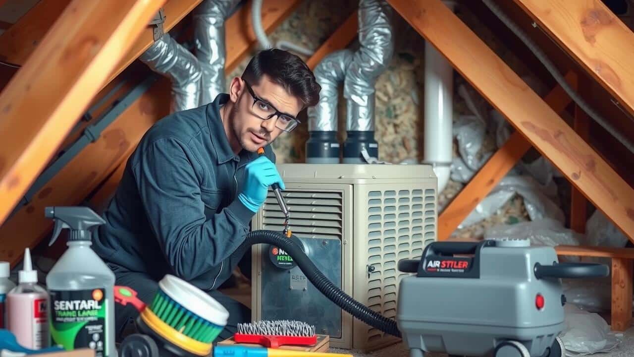 How to clean mold from inside an air handler?